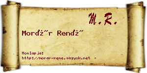 Morár René névjegykártya